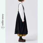 かすかな旋律をまとうアシメサスペンダースカート 《P0273》