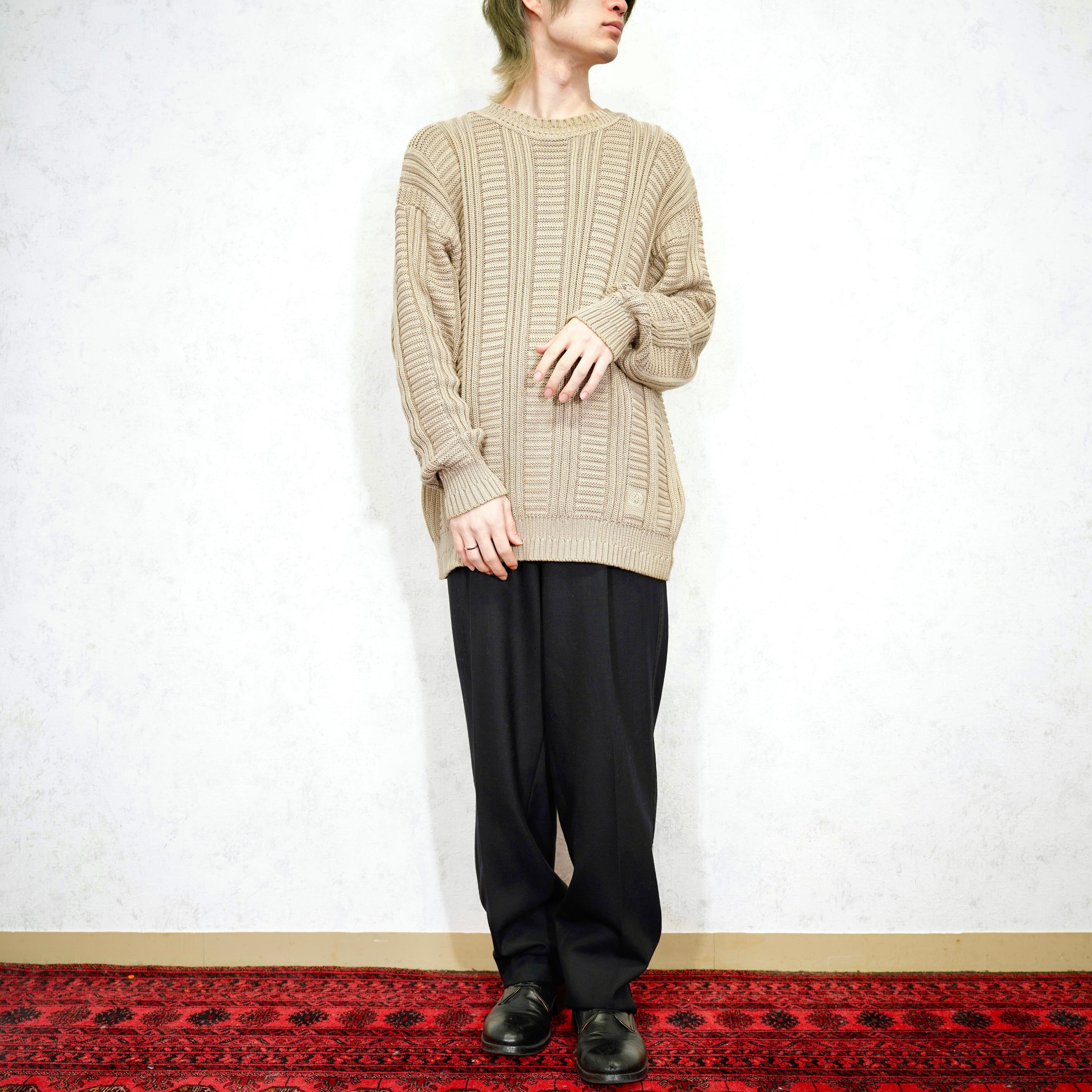 EU VINTAGE GUCCI LOGO EMBROIDERY DESIGN KNIT MADE IN ITALY 