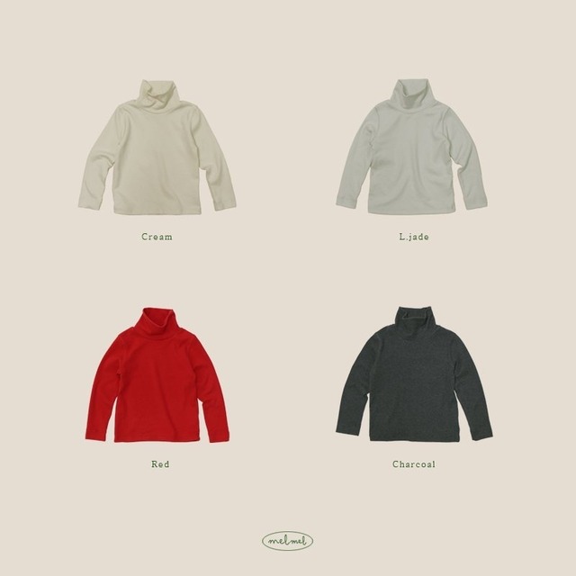 《予約/送料無料》jelly high neck T / melmel