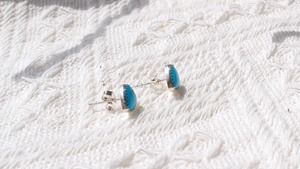 Sleeping Beauty turquoise heart pierce《silver925》【受注製作】