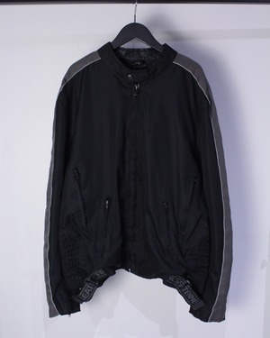 【Caka BLACK】Belt Gimmick Vintage Singe Riders Jacket