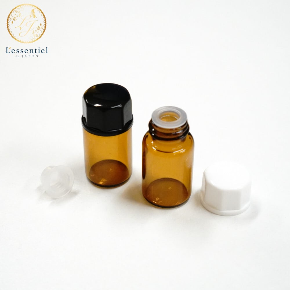 3ml ミニボトル】中蓋 遮光性 ブラウン 2色 選べる アロマ 精油 保存