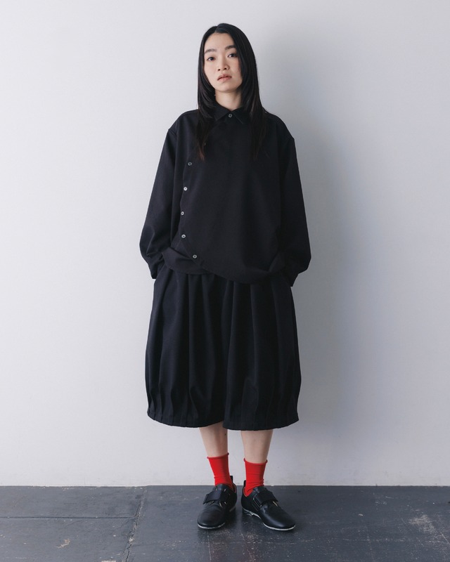 【 nunuforme 26AW 】 サークルシャツ / 06-nf26-545-029A / Black / WOMEN