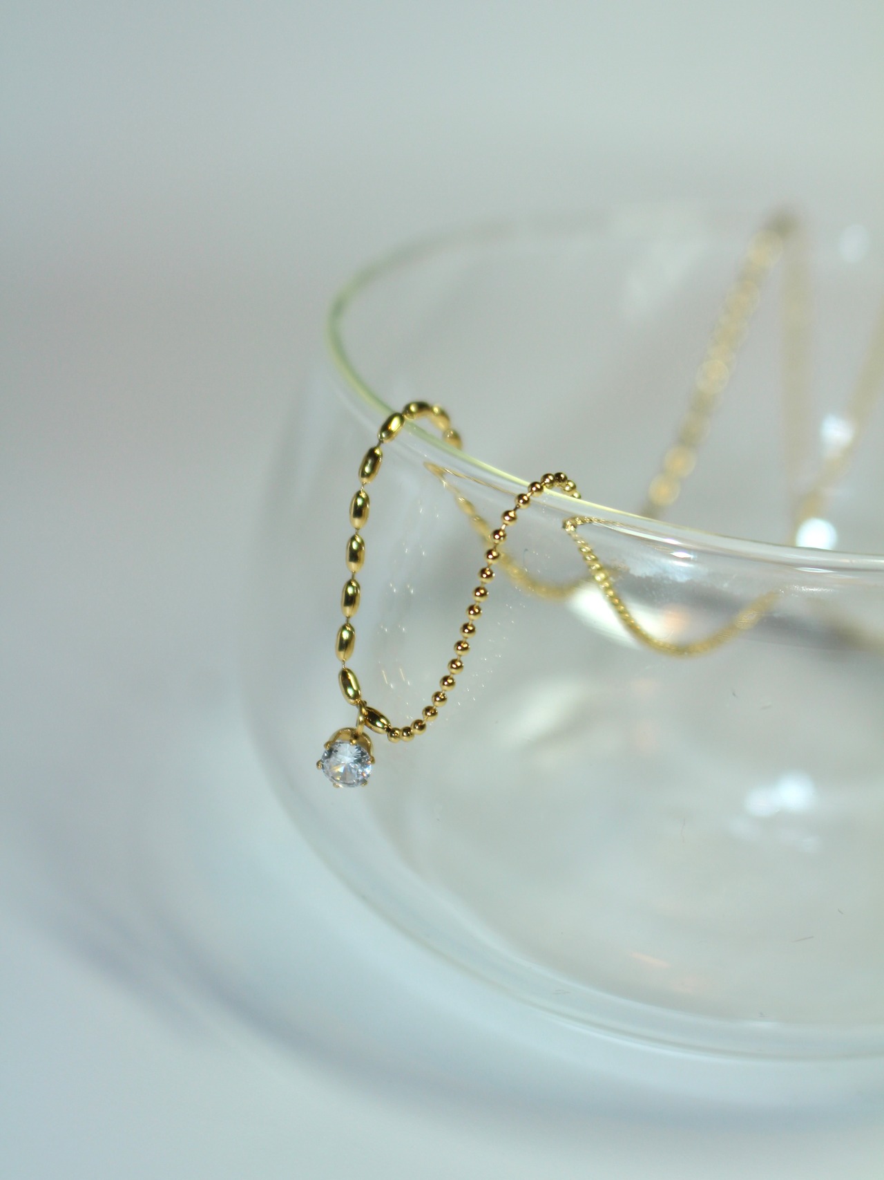 Dual zirconia necklace