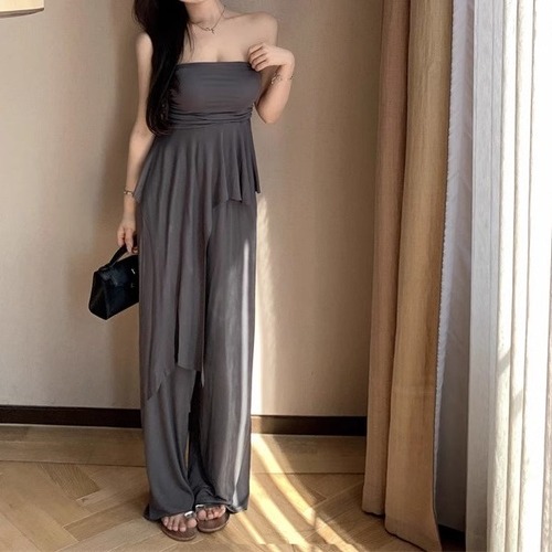 【2点セット】イレヘムベアトップ＋ワイドパンツ ・11415