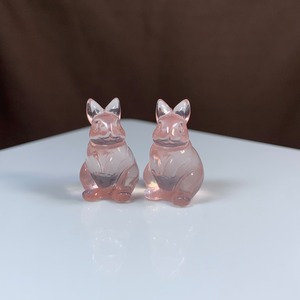 7.超透明☆モザンビーク産ローズクォーツ・うさぎさん