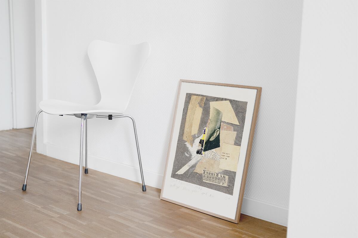 クルト・シュヴィッタース、メルツ １C-二重像、希少画集画、新品額装付 クルト・シュヴィッタース、メルツ 1C-二重像、希少画集画