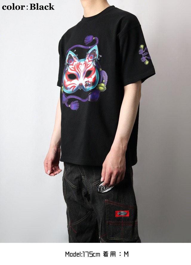 Fox mask T-shirt (フォックス マスク  ティーシャツ)【White】