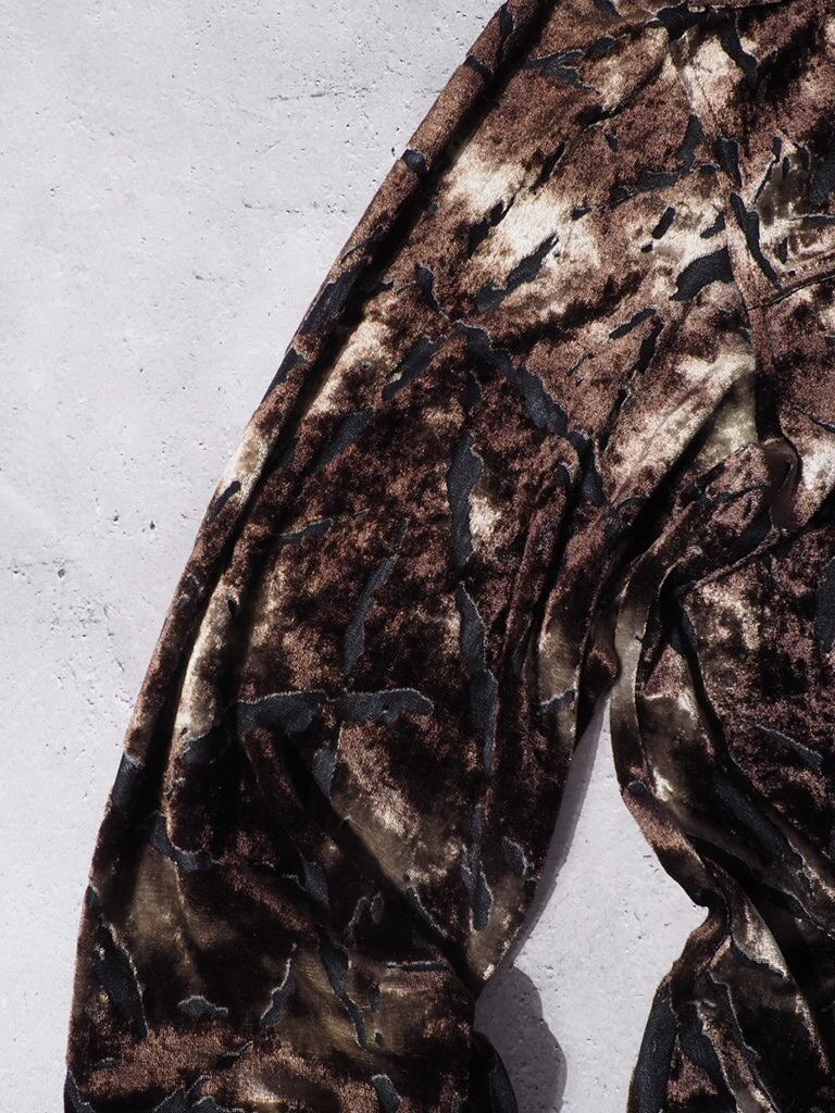 1990s Atelier sab see-through vintage velours shirt