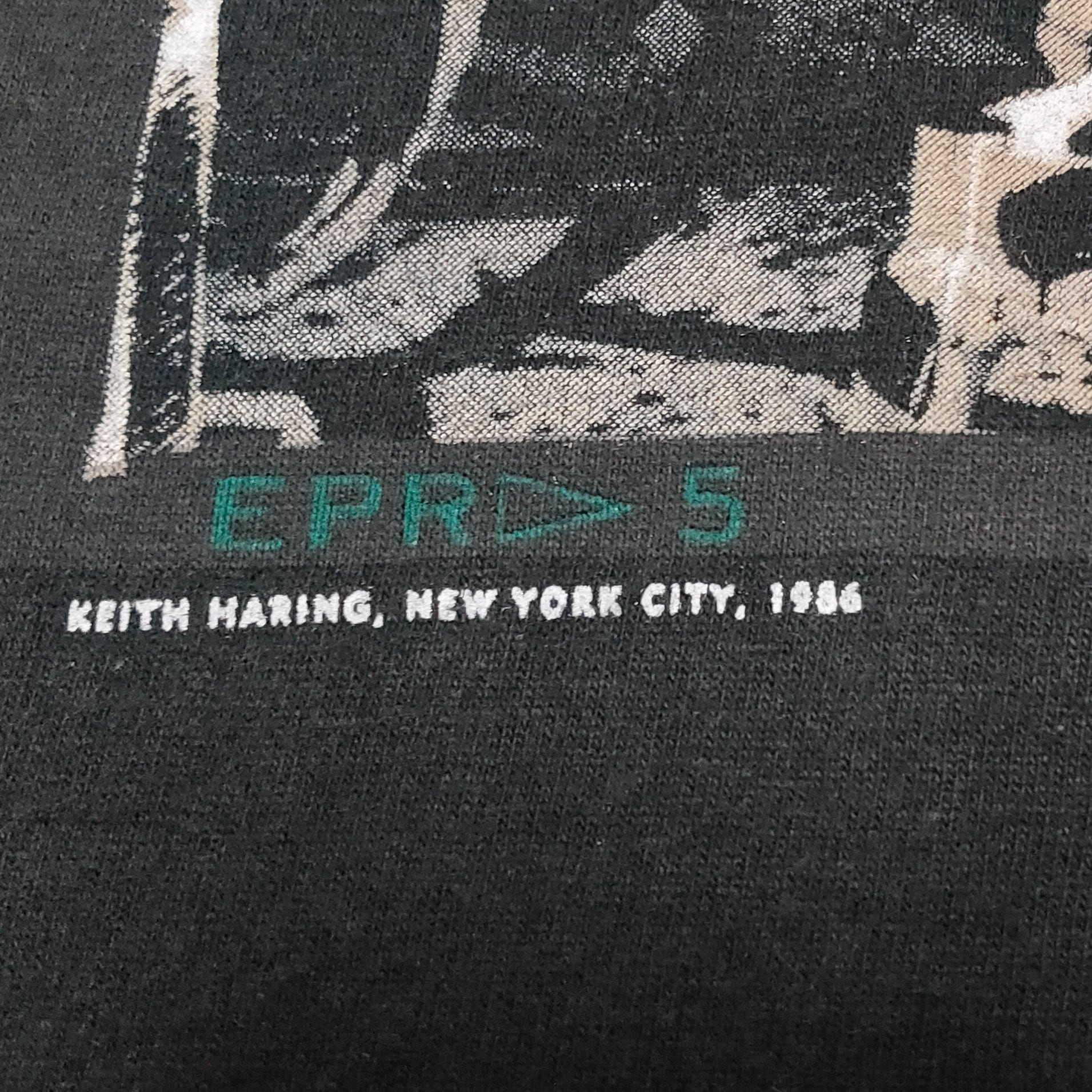 90s USA製　Keith Haring キースヘリング　企業ロゴ　Tシャツ
