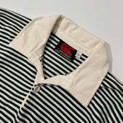 オーストラリア製 Canterbury カンタベリー 刺繍入り 長袖 ラガーシャツ S /ラグビー/グリーン系