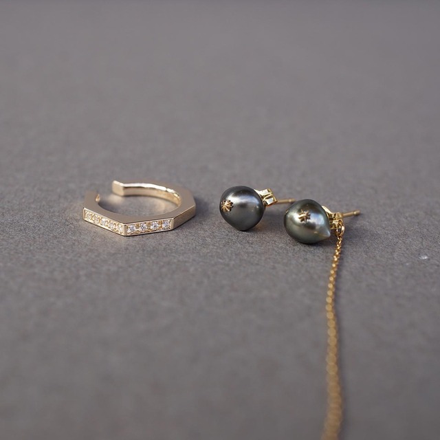 One n' Only / Tahiti Pearl Pierced Earrings / Pair（ PE004-PG ）