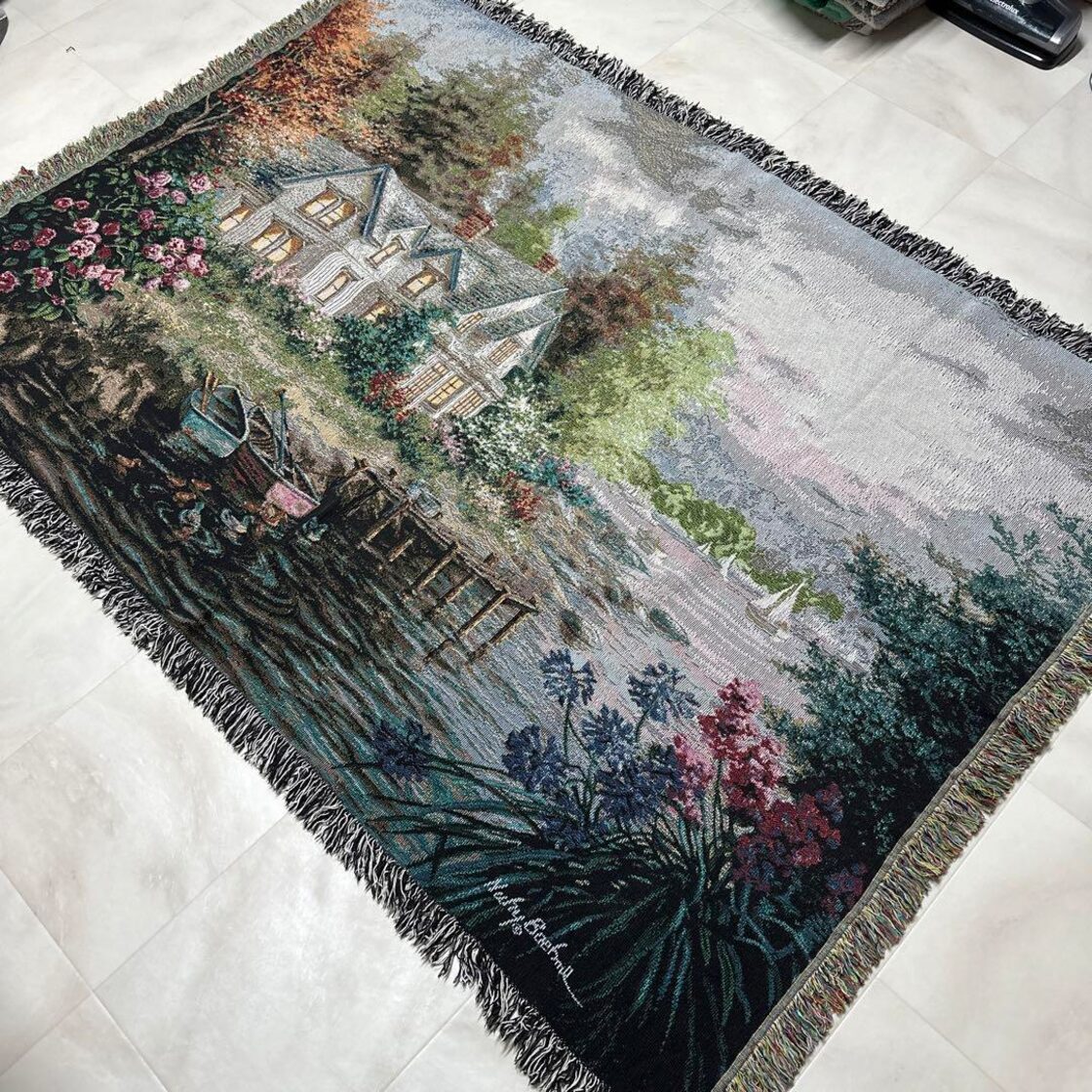 絵画風 マルチカバー ソファーカバー ヴィンテージラグ 182x129 | Pay ID