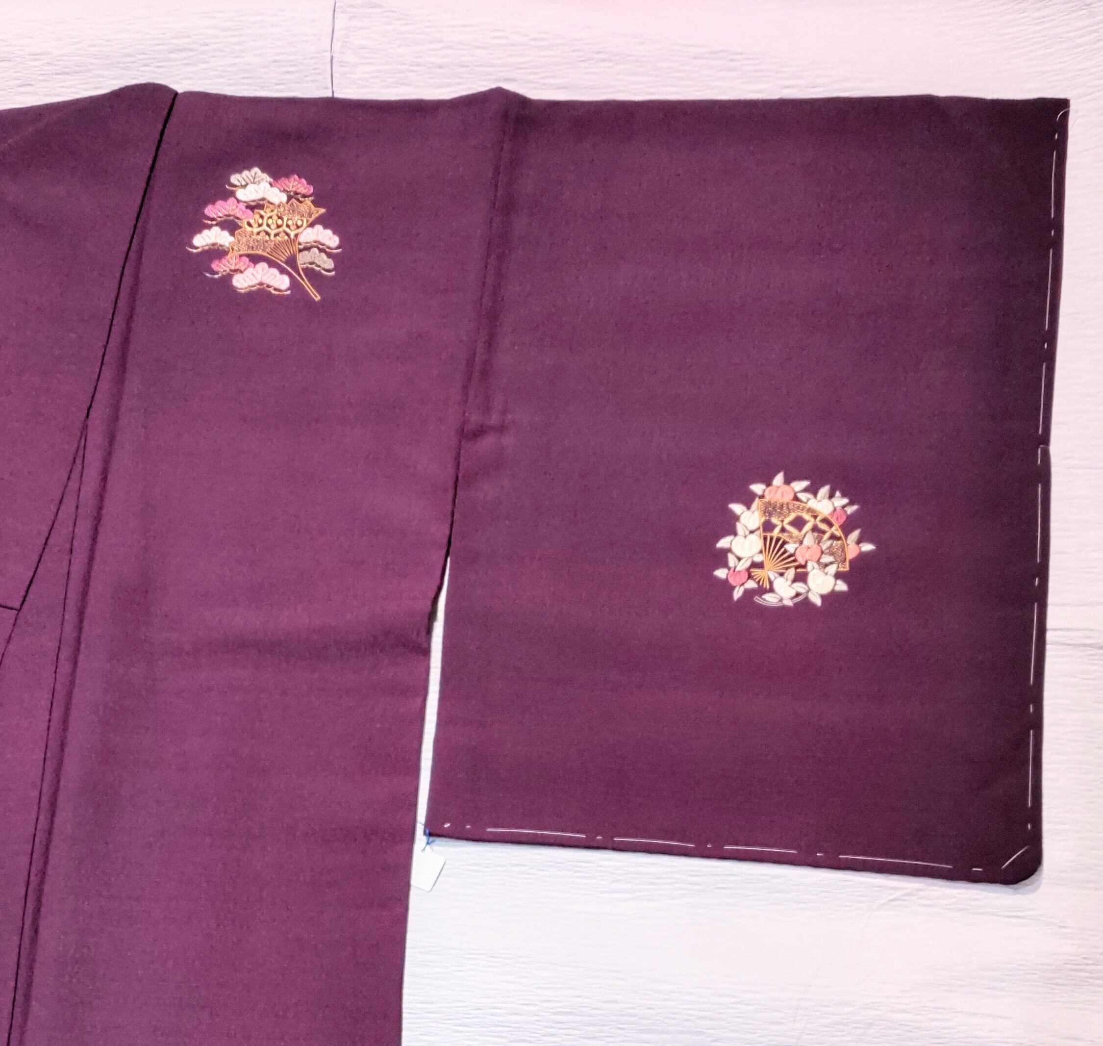 k-5424 上品な刺繍 美しい装いに 正絹 一つ紋 付け下げ k-5424 上品な刺繍 美しい装いに 正絹 一つ紋 付け下げ