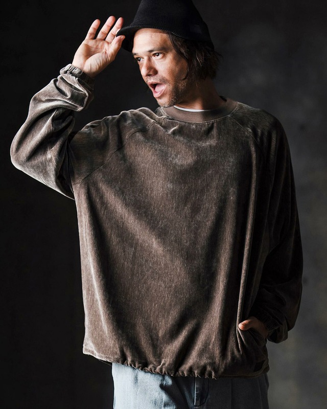 【GLIMCLAP】ベロアファブリック プルオーバー　(19-015-gla-cf)