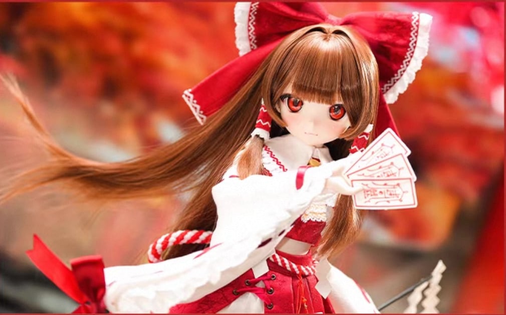 ビクトリアンスタイル ドール 赤と白 衣装 ディスプレイケース付き ⭐️受注枠追加1⭐️Tiny Fox×《東方Project》コラボ1/4ドール「Dream