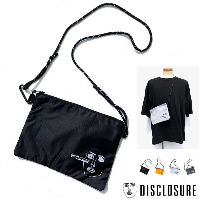 【OUTLET】ディスクロージャー 「THE FACE」 DISCLOSURE 　リップストップ　サコッシュ　 303-disc-face