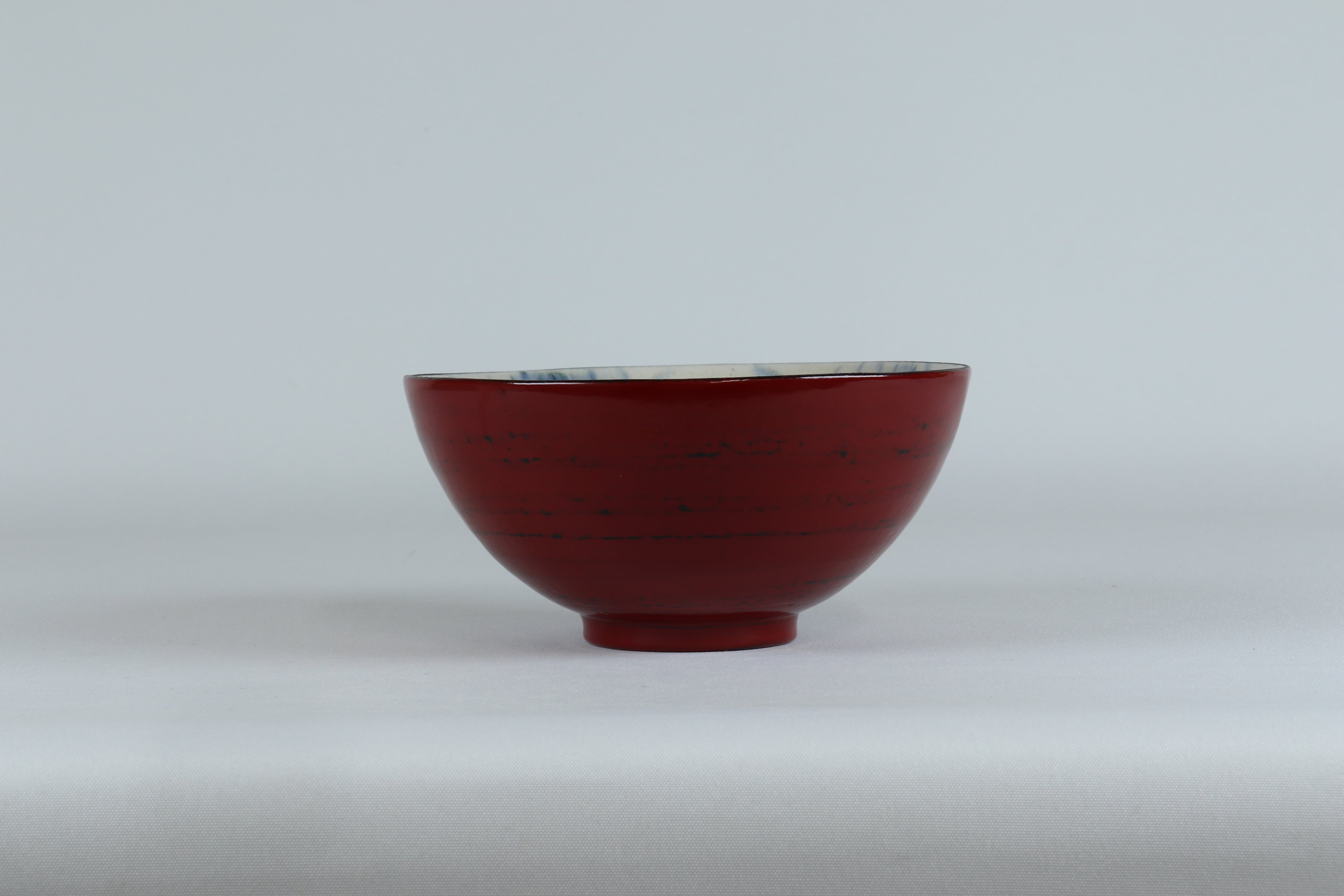 漆陶 和み茶碗 大 花唐草 | 宗山窯