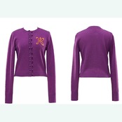 紫紺に咲くひとひらの記号カーディガン 《B0054》