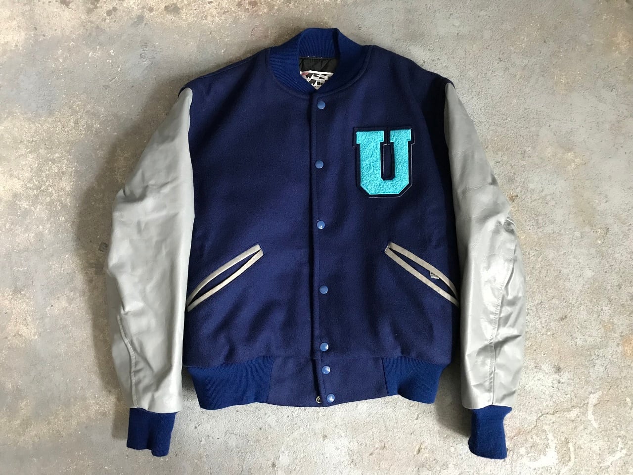 80~90s WEST WIND Buccaneer MFG leather stadium jumper