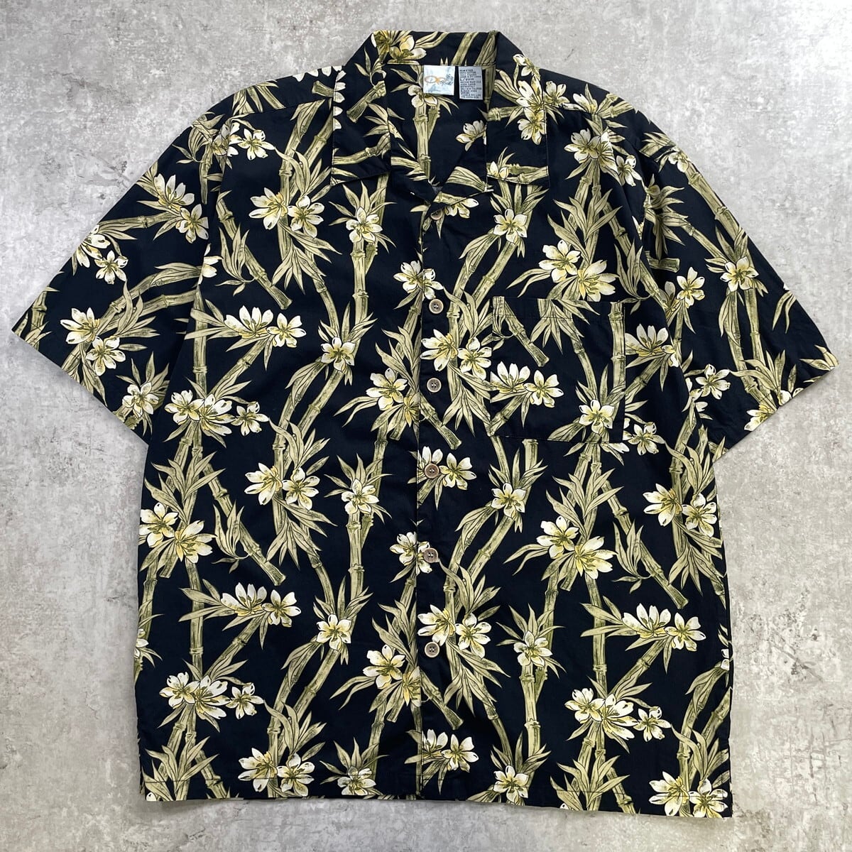 OP オーシャンパシフィック 開襟 ハワイアンシャツ オープンカラー