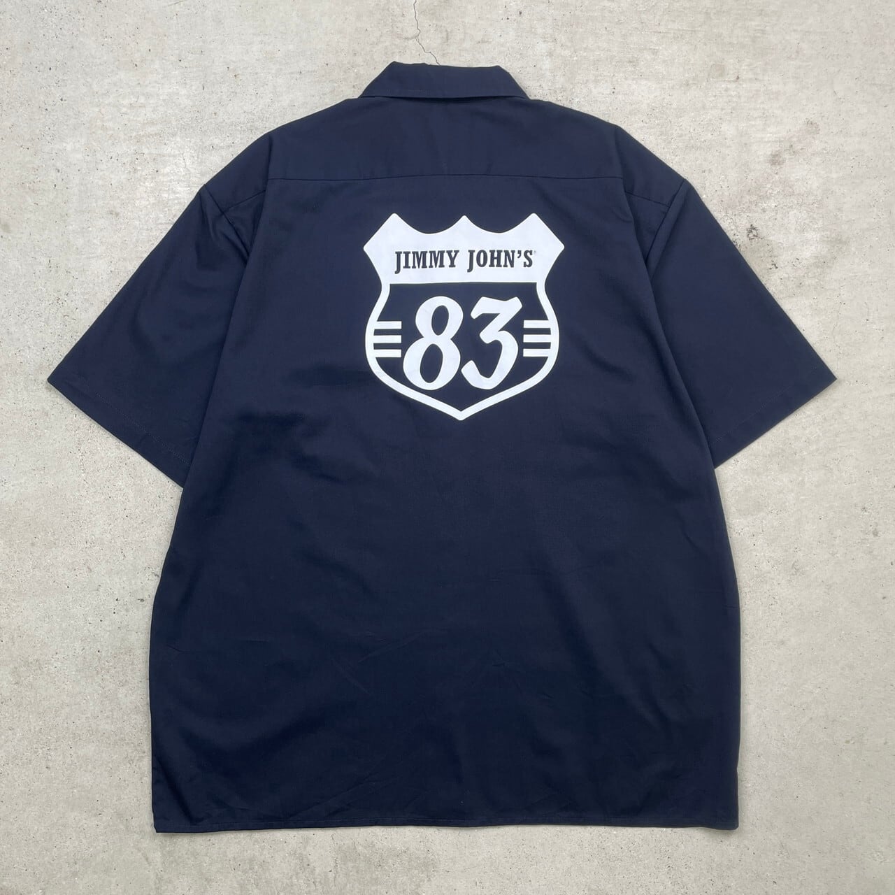 Dickies ディッキーズ 半袖 ワークシャツ JIMMY JOHN'S メンズXL 古着