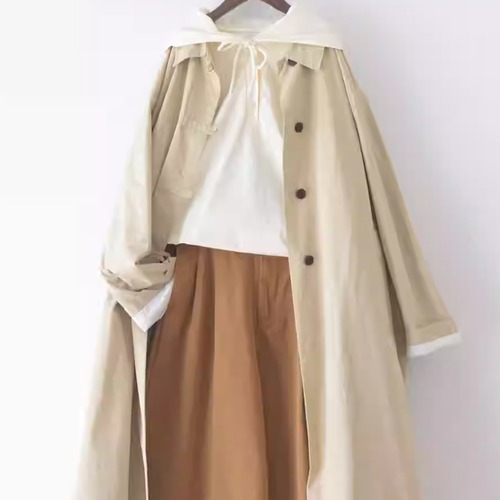 2色／ループボタントレンチコート ・9788