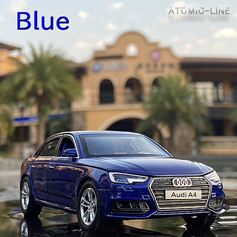 AUDI アウディ A4 1/32 ミニカー 全3色 ライト点灯 エンジン