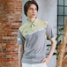 Men's - Diagonal Bicolor High Stretch Polo - Gray