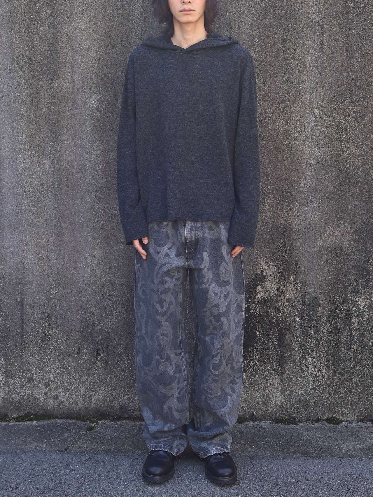 【26aw/ROLDSKOV】rambo hoodie grey