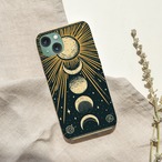 受注生産 iPhoneケース 太陽と月相のゴールド星図｜天体図風 STAR009B