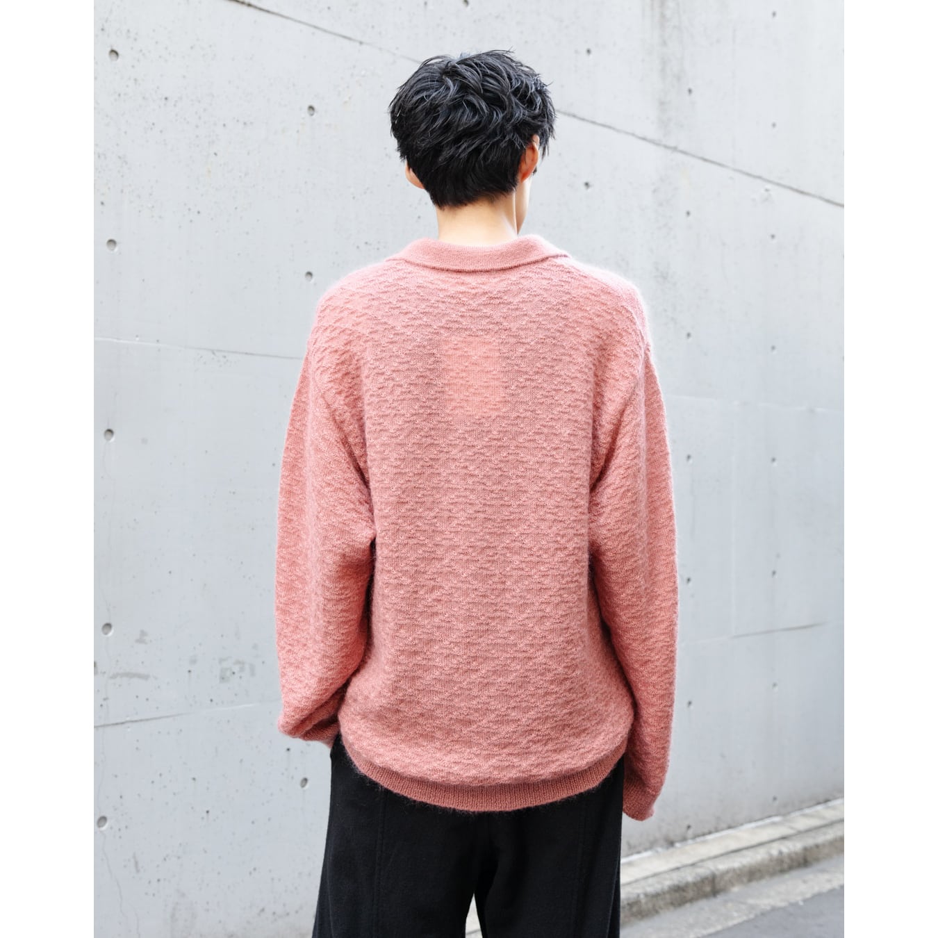 Blanc YM] (ブランワイエム) BL-24A-MSK Mohair Skipper Knit (Salmon