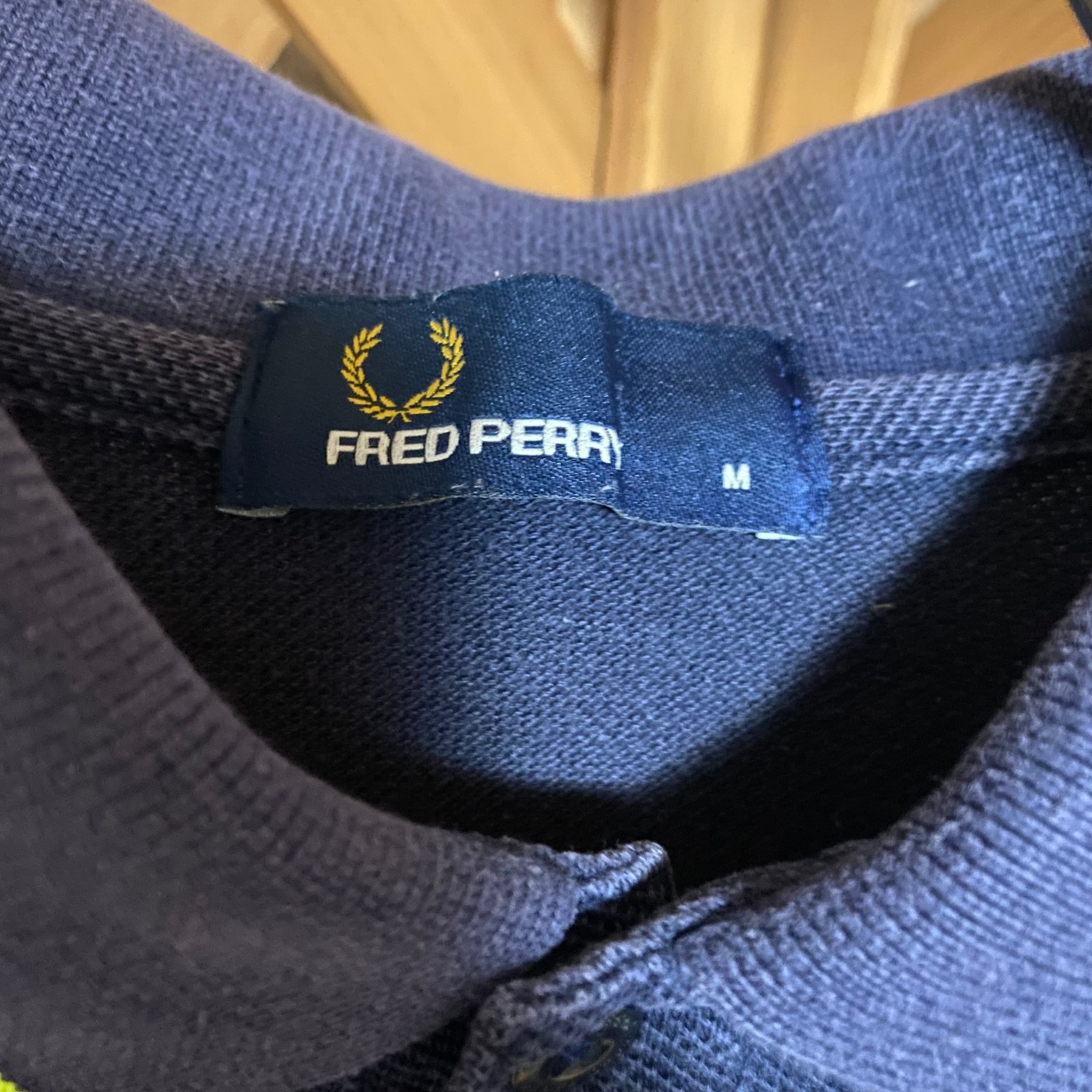 【希少】FRED PERRY トラックジャケット　緑タグ　ノーカラー　刺繍