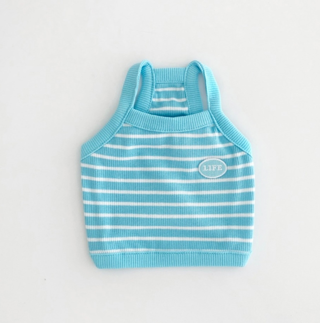 即納【THEREST OF LIFE】DAYS STRIPE CROP (AQUA/Mサイズ)