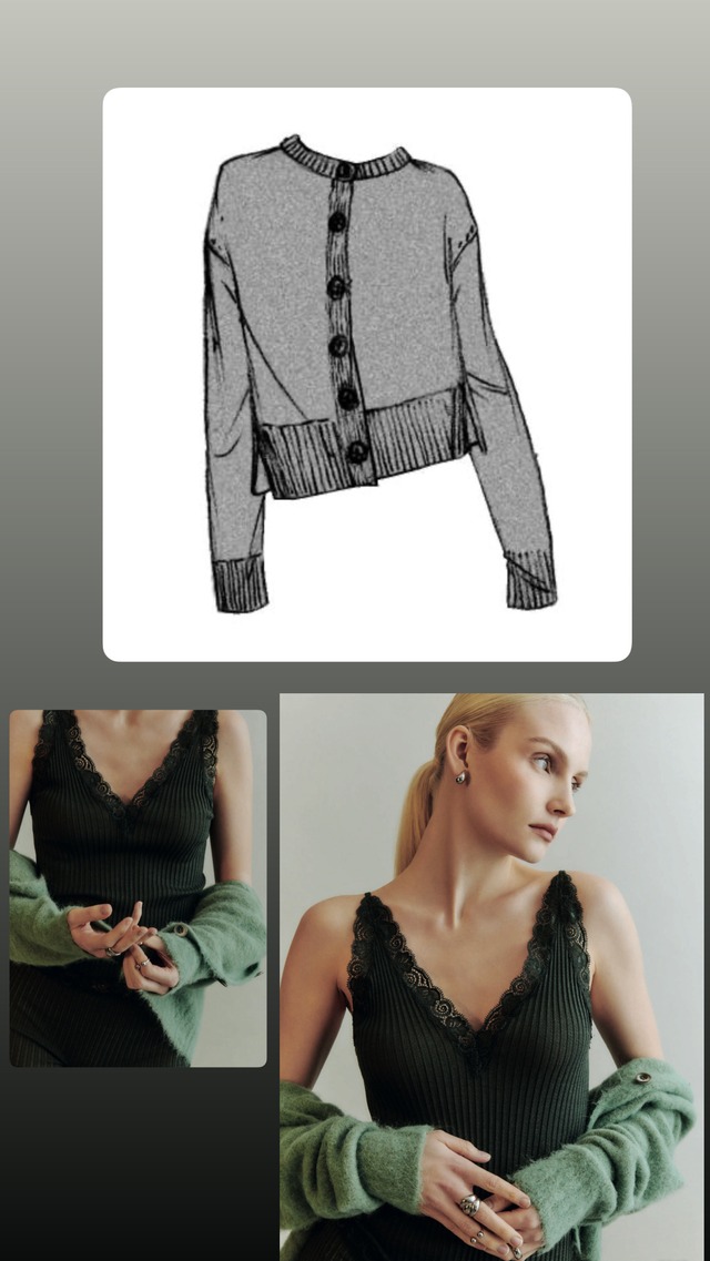 オスカリート　Alpaca　カーディガン　SALVIA