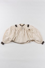 Romanian black embroidered balloon sleeves blouse