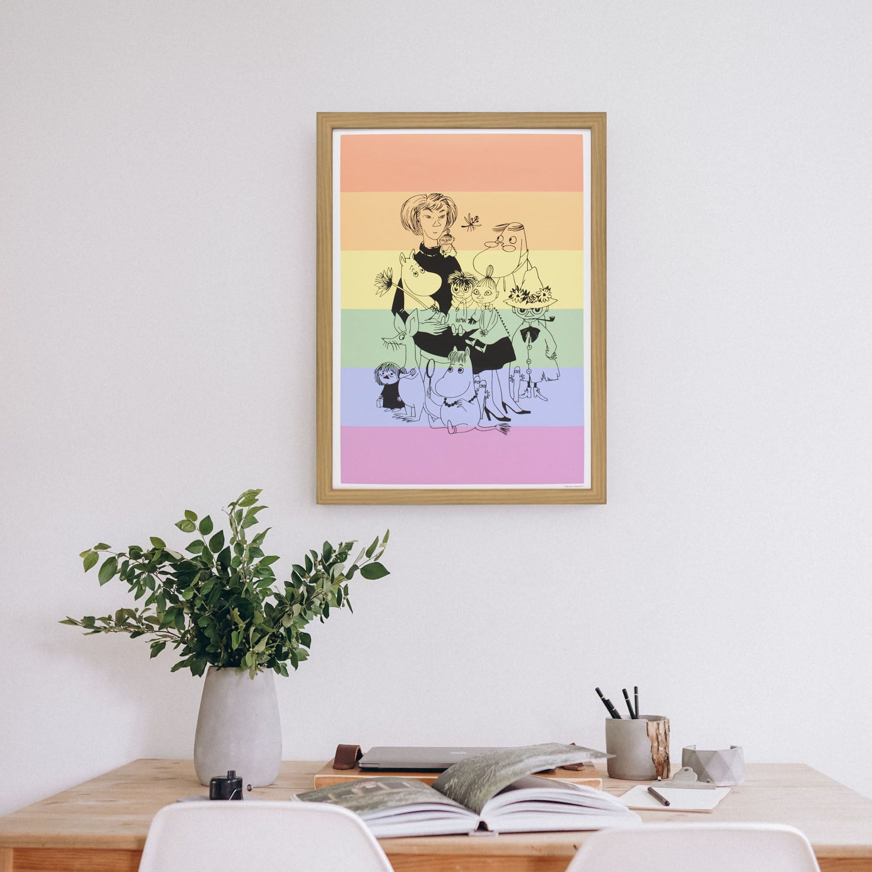 ムーミン 北欧 All Things Commerce「ムーミン トーベ ヤンソン プライド ポスター」送料無料 フレーム 展示用フック付アートポスター 絵画 インテリア アート