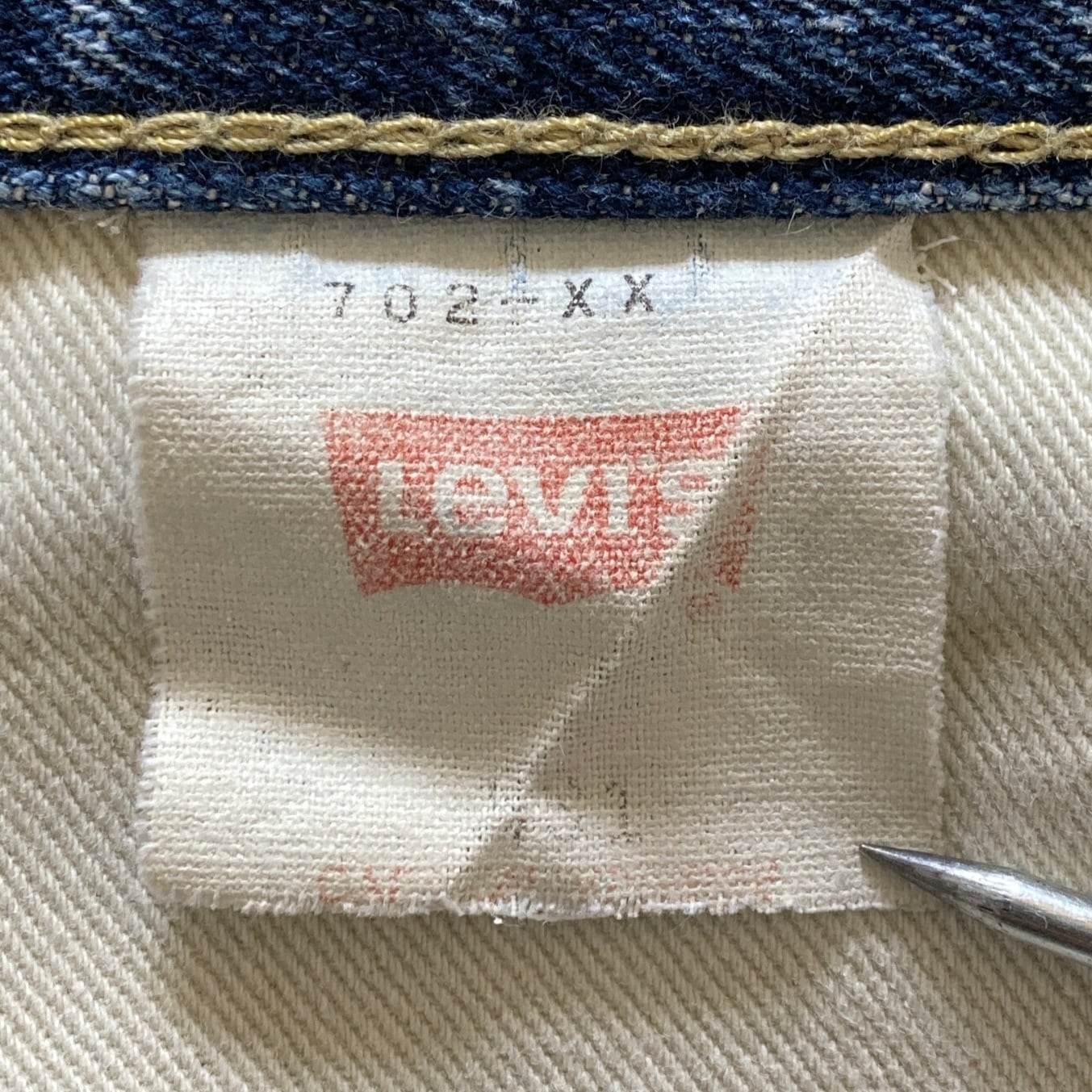W31】90's Levis 702XX リーバイス 95年製 裏ボタン刻印J22 JAPAN製