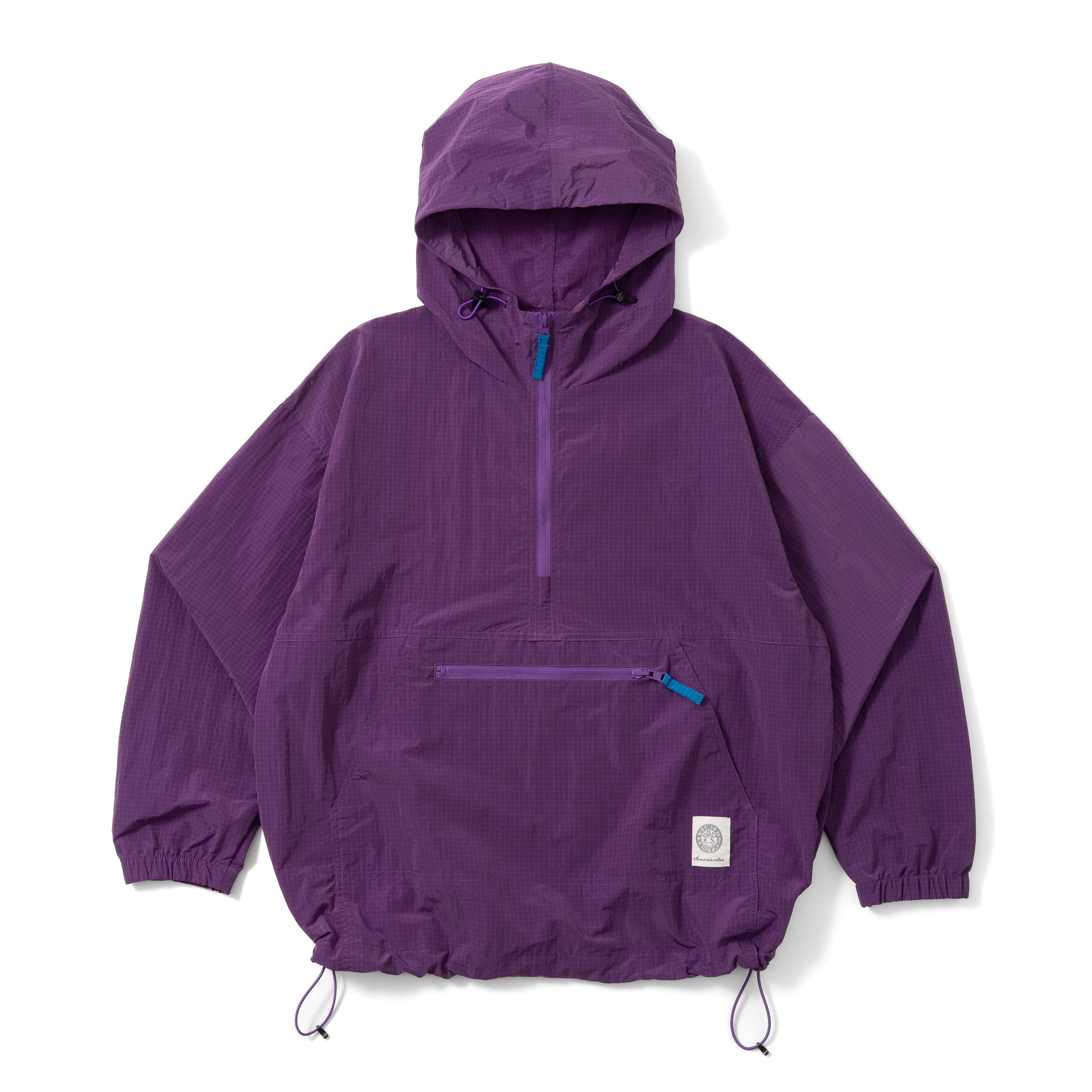 GRAPH CHECK NYLON ANORAK PURPLE