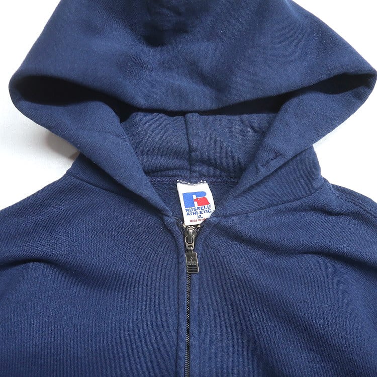 古着 90年代 USA製 ラッセル RUSSELL 無地 ジップアップ スウェット