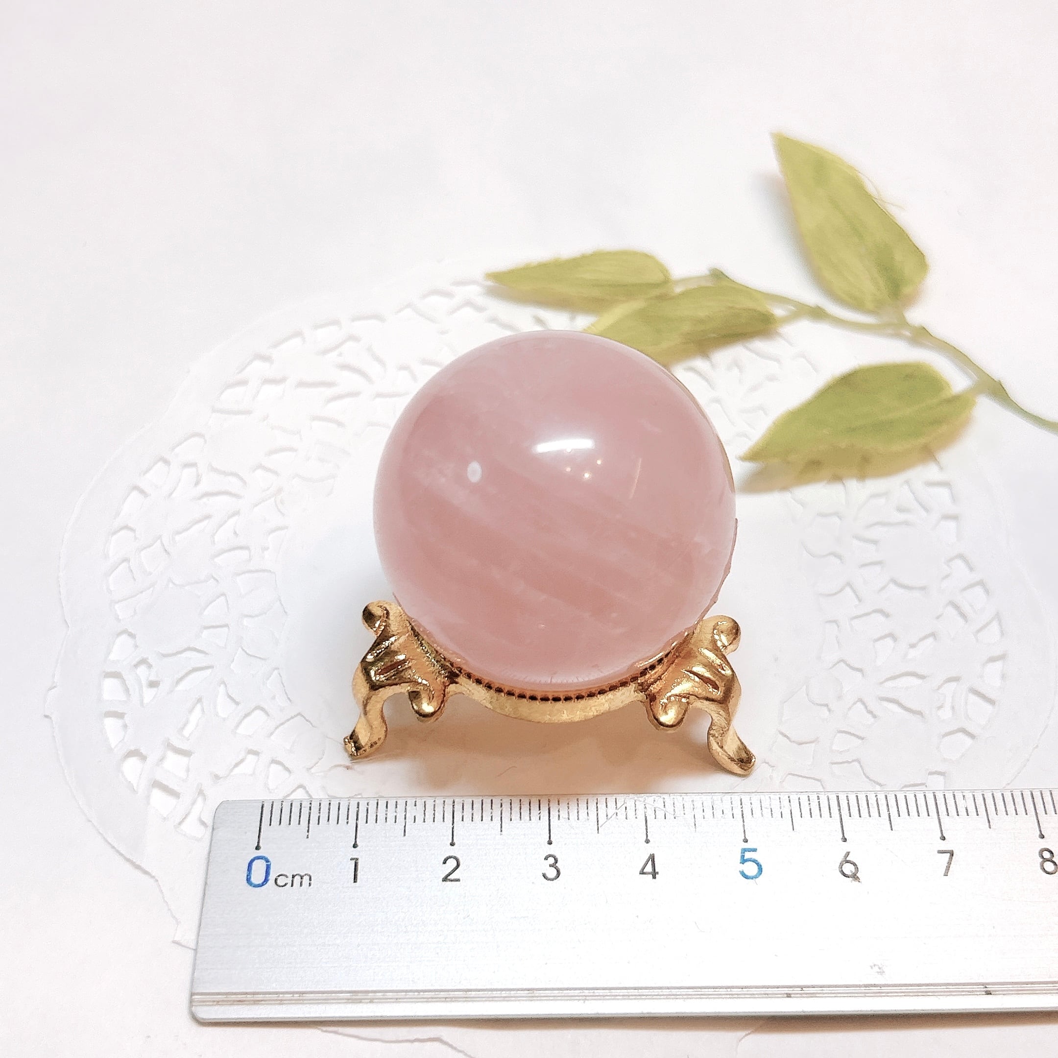 【天然石】スフィア　ローズクウォーツ 17906】ローズクォーツ 36㎜ 球 スフィア Rose quartz 天然石
