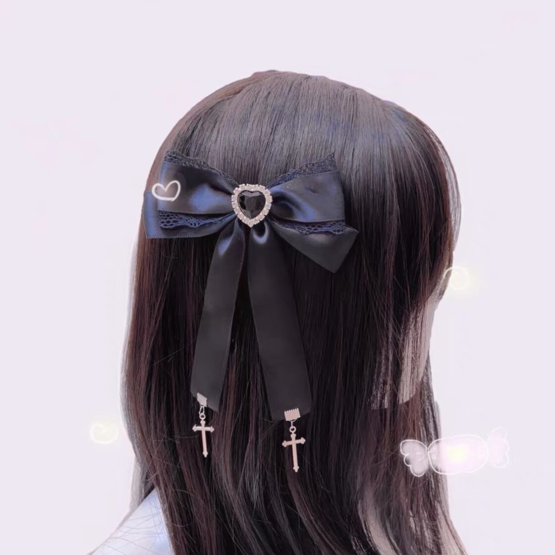 ぴゅありぼん 地雷系 量産型 リボン ヘアアクセサリー セット( A