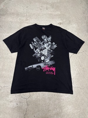 10s STUSSY/ZOZO 3rd Anniversary Tee/2010年/L/ZOZO3周年記念Tシャツ/グラフィックフォトプリント/ストックロゴ/ブラック/ステューシー