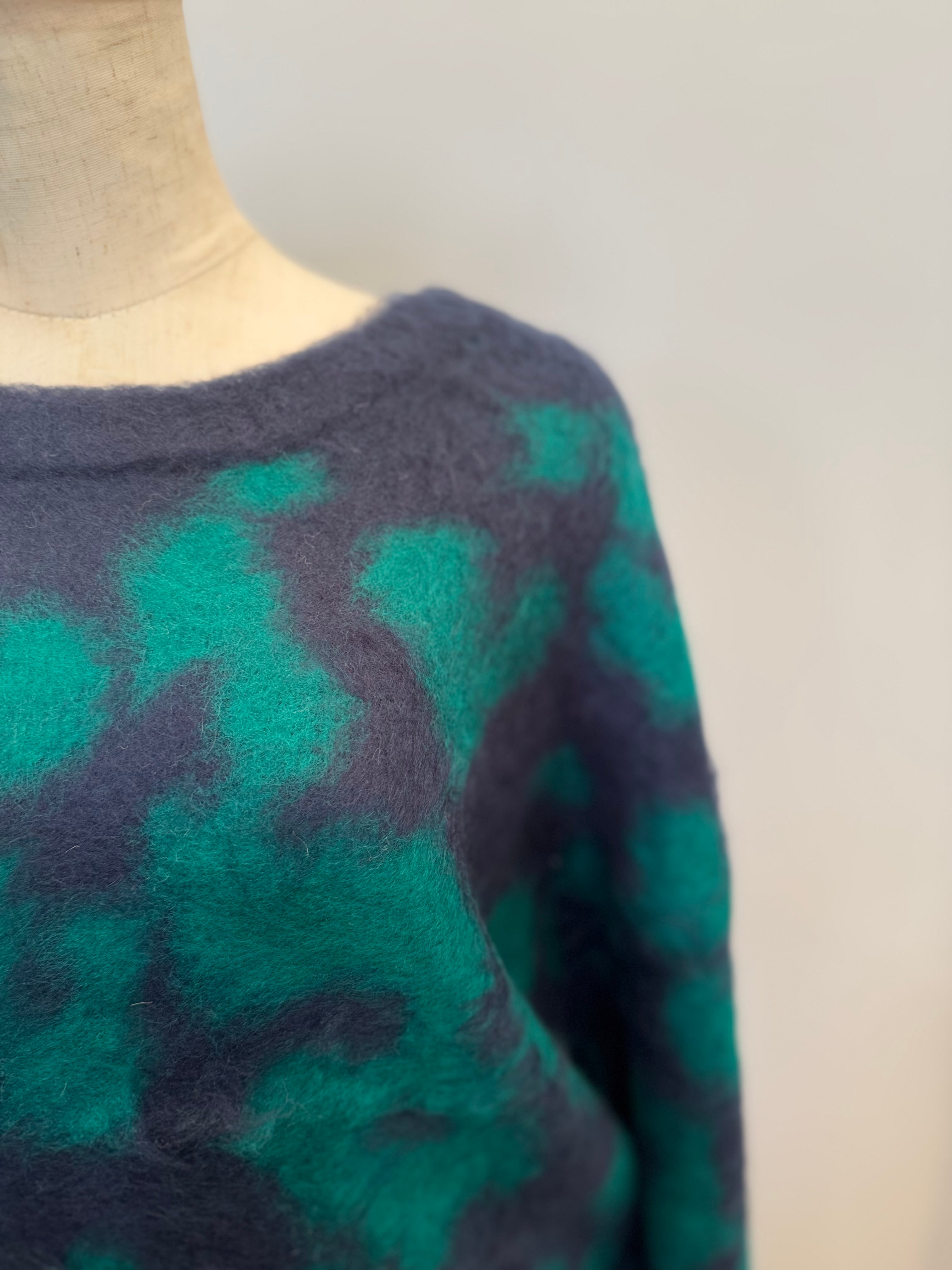 【SELECT】レオパード柄ニットプルオーバー