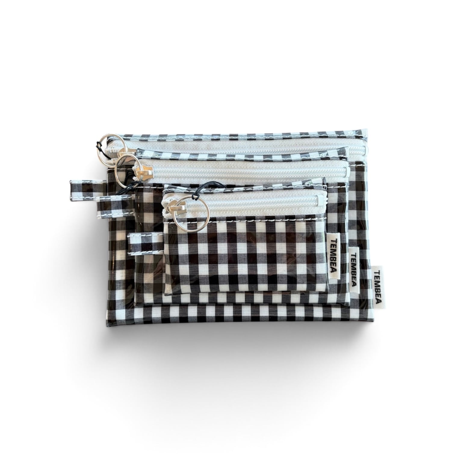 バッグ TEMBEA FLAT POUCH SMALL GINGHAM BLACK TEMBEA（テンベア）FLAT POUCH SMALL | calme