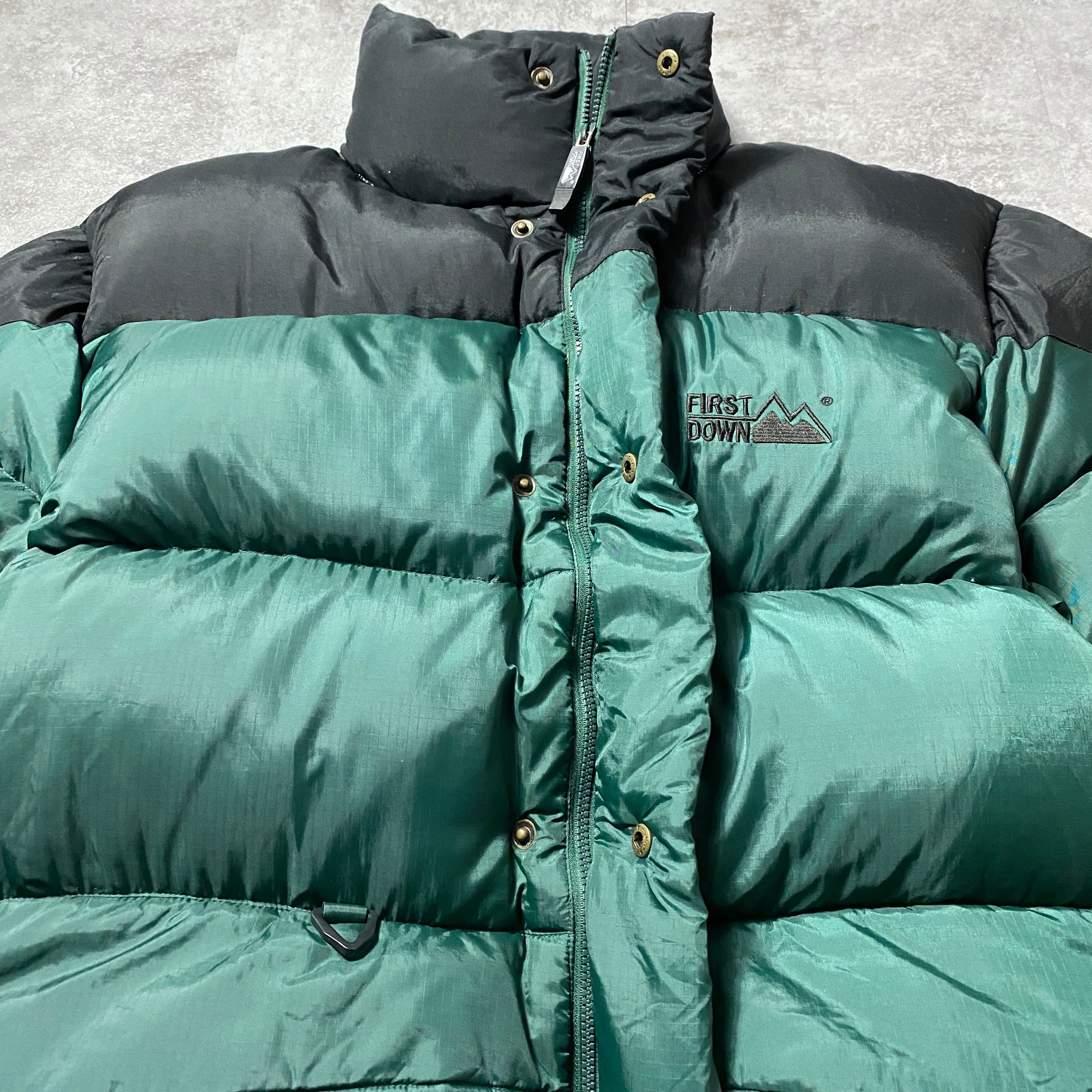 90's 00's FIRST DOWN ファーストダウン 刺繍ワンポイント バイカラー