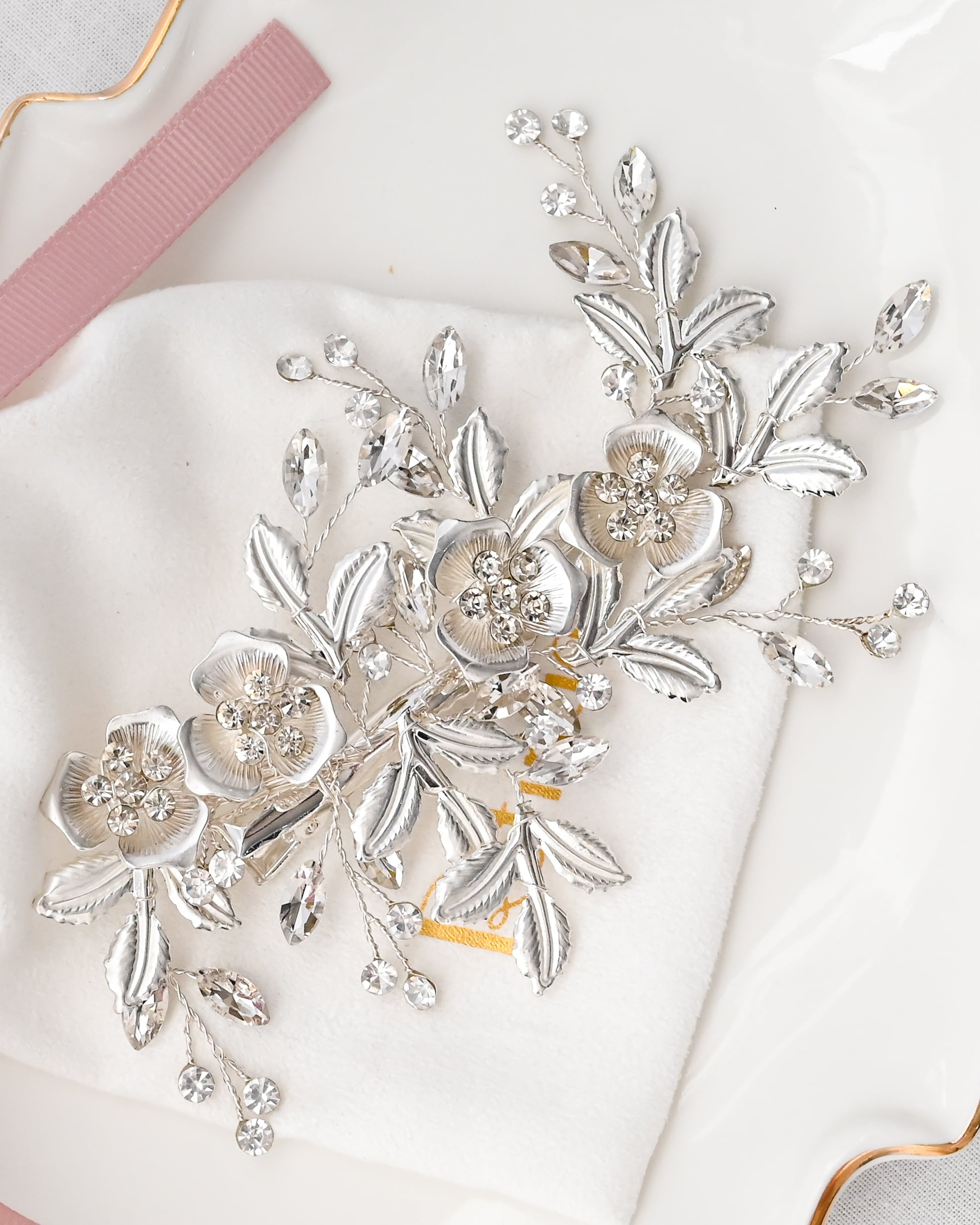 ヘッドドレスシルバーウェディング【AH2511-07】