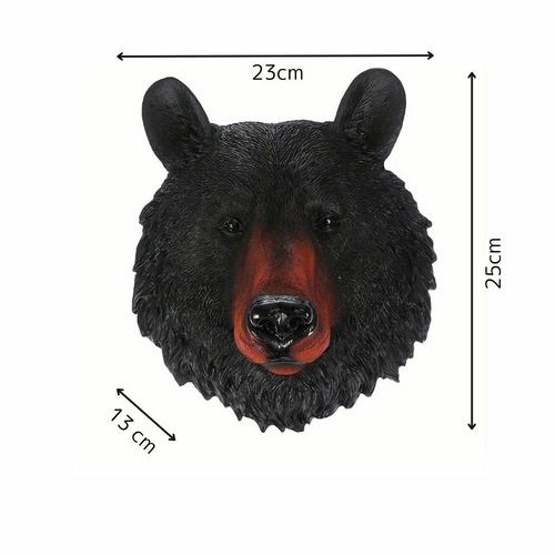 オオカミ クマ 頭 彫刻 ウォールアート 動物 頭 樹脂装飾 壁掛け 彫刻