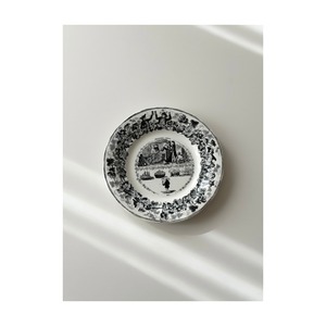 Creil et Montereau 　クレイユモントロー / 　“Proverbes  Rébus”　謎解き絵皿　グリザイユプレート