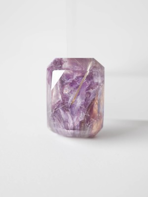 【Doublet】Rutilated Quartz  x Charoite - 12